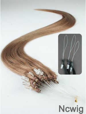 Cheapest Brown Straight Micro Loop Ring Hair Extensions