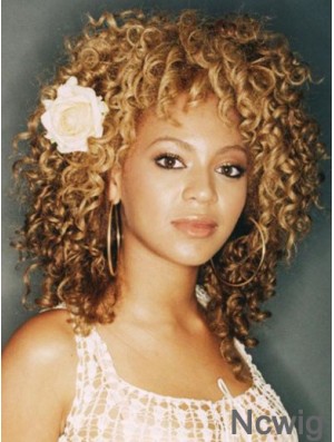 Blonde Short Kinky With Bangs 14 inch Beyonce Wigs