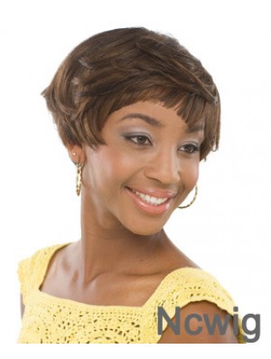 Short Brown Wavy Boycuts Incredible African American Wigs