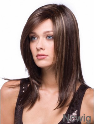 Synthetic Wigs Women With Capless Straight Style Long Length Auburn Color