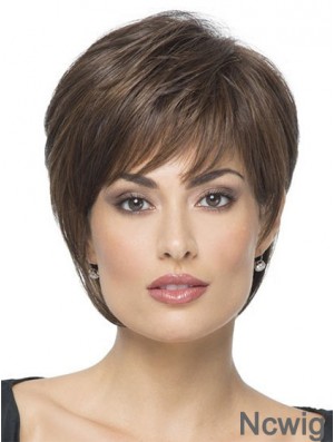 Short Boycuts Straight Brown Hairstyles Synthetic Wigs