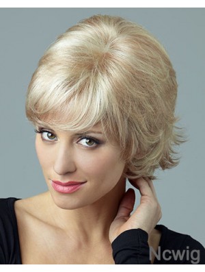 Beautiful Blonde Short Curly Layered Lace Front Wigs