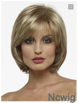 Capless Chin Length Straight Blonde Fashion Bob Wigs