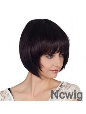 Straight Chin Length Auburn 10 inch Capless Cheap Bob Wigs