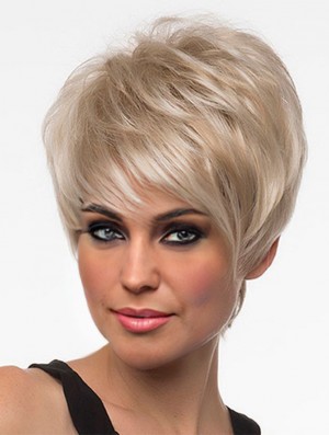 Wigs Online UK Blonde Color With Capless Cropped Length