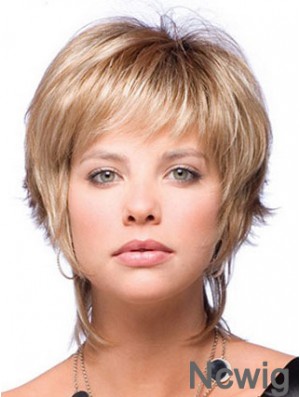 Boycuts Straight Blonde Capless Beautiful Short Wigs