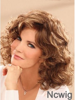 Shoulder Length Wavy Layered Full Lace Brown Comfortable 14 inch Jaclyn Smith Wigs