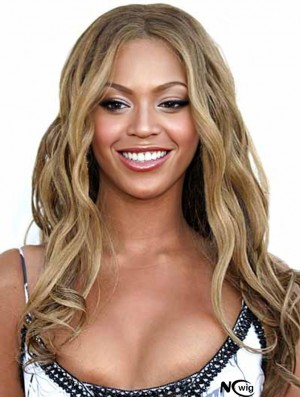 Long Capless Blonde Synthetic Wavy 16 inch Beyonce Wig UK