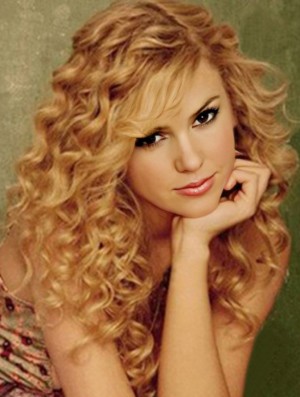 Taylor Swift Wigs With Bangs Remy Human Long Length