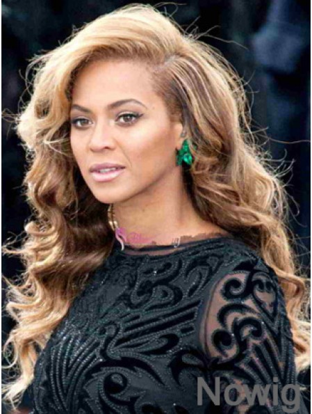 Brown Long Wavy Without Bangs Lace Front 22 inch Beyonce Wigs