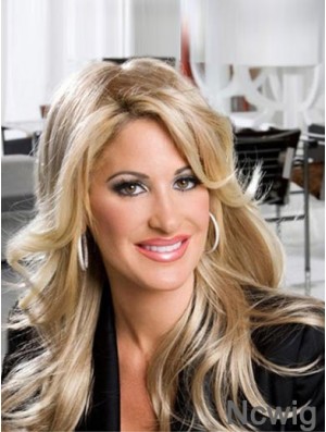 Beautiful 20 inch Long Wavy With Bangs Capless Kim Zolciak Wigs