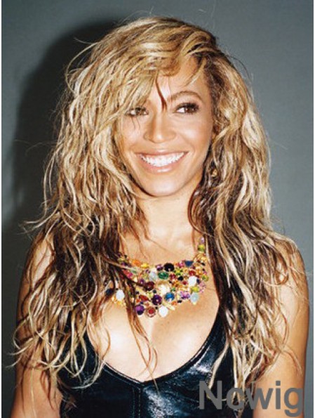 Blonde Long Wavy Without Bangs Lace Front 20 inch Beyonce Wigs