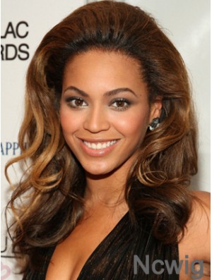 Brown Long Wavy Without Bangs Full Lace 18 inch Beyonce Wigs