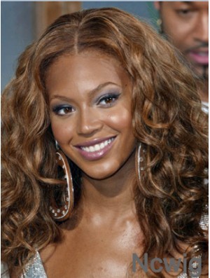 Brown Long Wavy Without Bangs Full Lace 16 inch Beyonce Wigs