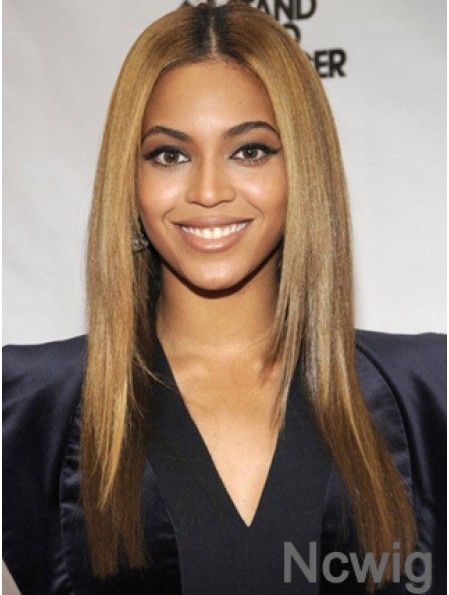 Brown Long Straight Layered Lace Front 18 inch Beyonce Wigs