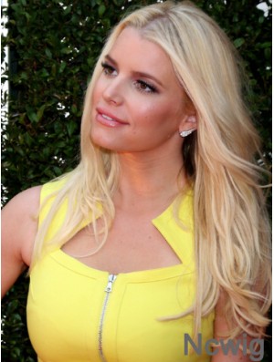 Wavy Lace Front Layered Long Blonde Designed Jessica Simpson Wigs