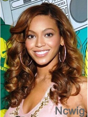 Brown Long Wavy Without Bangs Full Lace 18 inch Beyonce Wigs