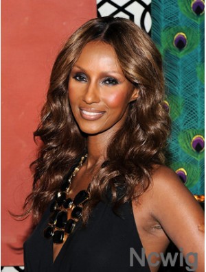 Long Wavy Lace Front Brown 18 inch Cheapest Iman Wigs