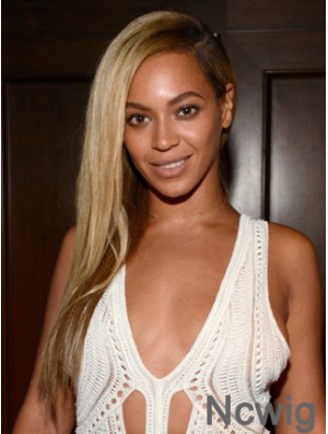 Brown Long Straight Without Bangs Lace Front 22 inch Beyonce Wigs