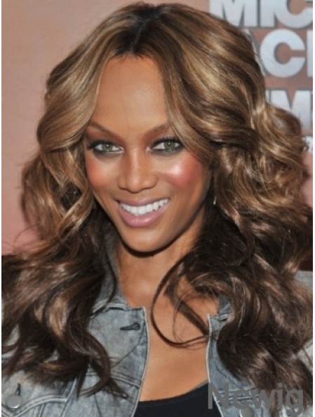 Ombre/2 Tone Wavy Without Bangs Lace Front 18 inch Trendy Tyra Banks Wigs