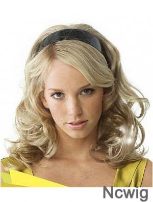 Long Wavy Blonde Gorgeous Synthetic Half Wigs