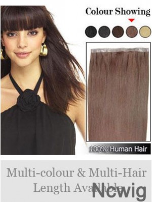 Straight Remy Human Hair Auburn Discount Weft Extensions