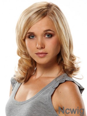 Great Blonde Curly Remy Human Hair Clip In Hair Extensions