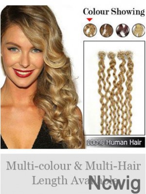 Hairstyles Brown Curly Micro Loop Ring Hair Extensions