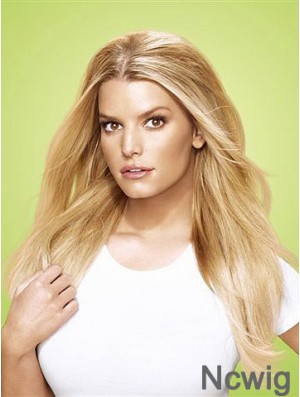 High Quality Blonde Straight Synthetic Clip In Hair Extensions