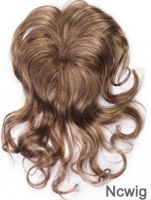 Clip In Hairpieces With Synthettic Wavy Style Brown Color